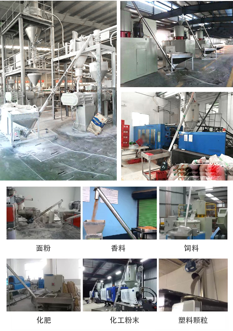 傾斜螺旋輸送機(jī)適用范圍：建材行業(yè)，化工行業(yè)，電力行業(yè)，煤炭行業(yè)，食品行業(yè)，造紙行業(yè)等