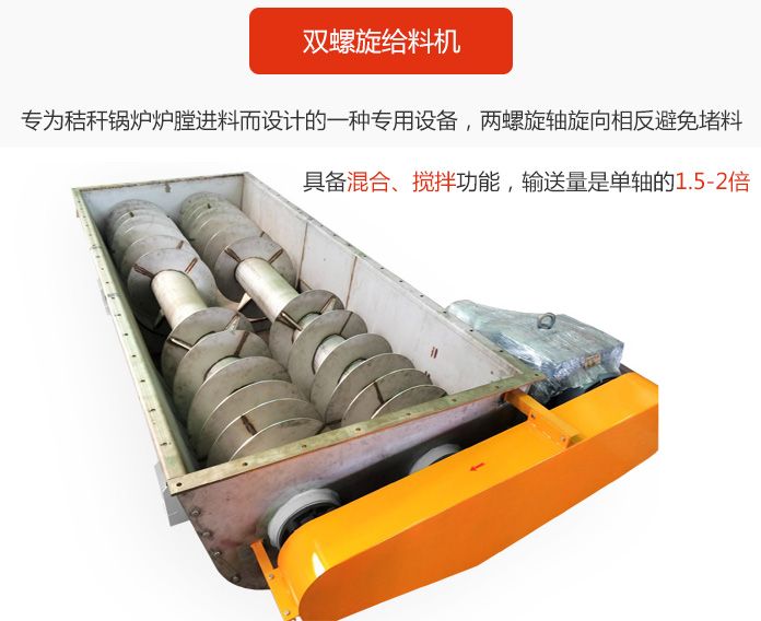 雙螺旋給料機(jī)采用雙軸設(shè)計(jì)，具備混合、攪拌功能。
